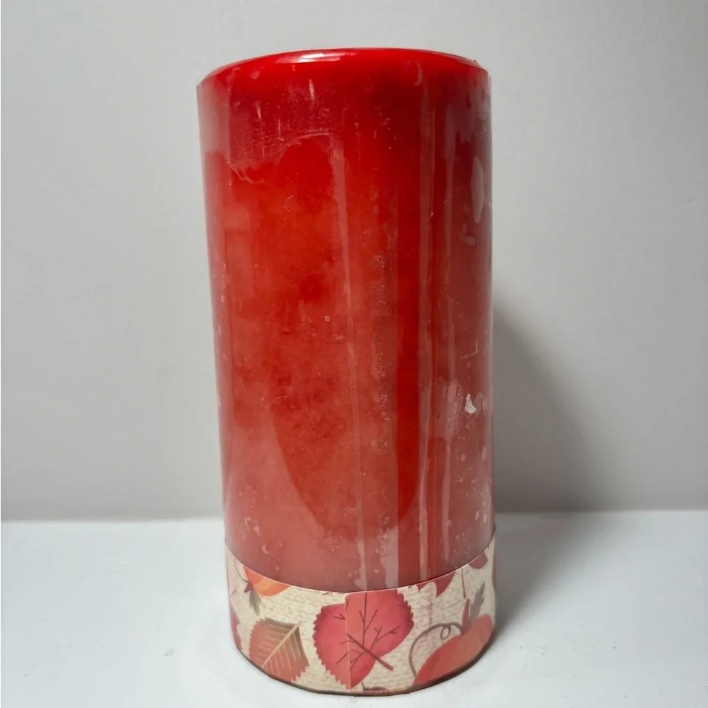 Pier 1 Red Pumpkin Cider Apple Candle 3x6 New Sealed Rare